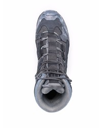 Bottes de travail en cuir bleu marine 11 By Boris Bidjan Saberi