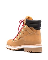 Bottes de travail en cuir marron clair Timberland