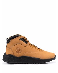 Bottes de travail en cuir marron clair Timberland