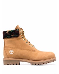 Bottes de travail en cuir marron clair Timberland