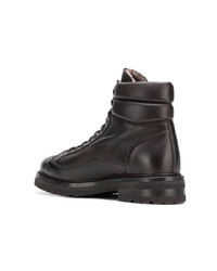 Bottes de travail en cuir marron foncé Henderson Baracco