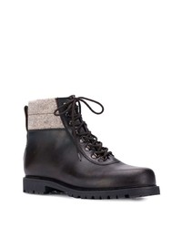 Bottes de travail en cuir marron foncé Holland & Holland