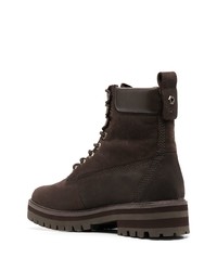 Bottes de travail en cuir marron foncé Timberland