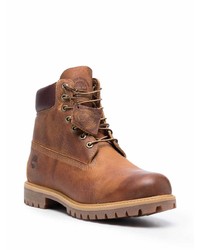 Bottes de travail en cuir marron Timberland