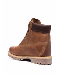 Bottes de travail en cuir marron Timberland