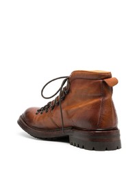 Bottes de travail en cuir marron Officine Creative