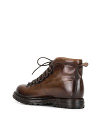 Bottes de travail en cuir marron Officine Creative