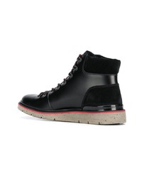 Bottes de travail en cuir noires Hogan