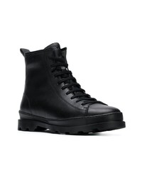 Bottes de travail en cuir noires Camper