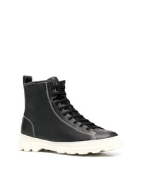 Bottes de travail en cuir noires Camper