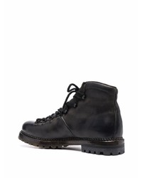 Bottes de travail en cuir noires Premiata