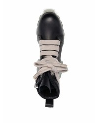 Bottes de travail en cuir noires Rick Owens