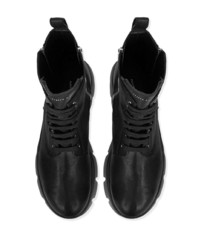 Bottes de travail en cuir noires Giuseppe Zanotti