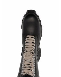 Bottes de travail en cuir noires Rick Owens