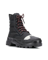 Bottes de travail en cuir noires Diesel