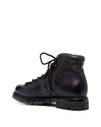 Bottes de travail en cuir noires Premiata