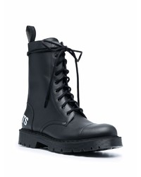 Bottes de travail en cuir noires Vetements