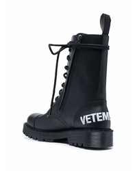 Bottes de travail en cuir noires Vetements