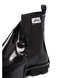 Bottes de travail en cuir noires Rick Owens