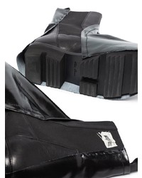 Bottes de travail en cuir noires Rick Owens