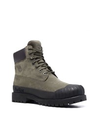 Bottes de travail en cuir olive Timberland