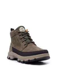 Bottes de travail en cuir olive Timberland