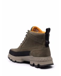 Bottes de travail en cuir olive Timberland