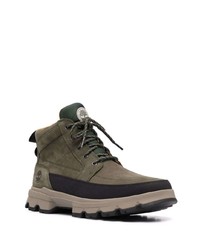 Bottes de travail en cuir olive Timberland