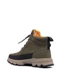 Bottes de travail en cuir olive Timberland