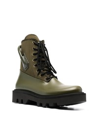 Bottes de travail en cuir olive Givenchy