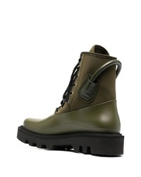 Bottes de travail en cuir olive Givenchy