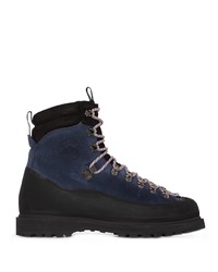 Bottes de travail en daim bleu marine Diemme