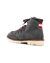 Bottes de travail en daim gris foncé Bally