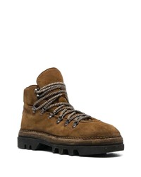 Bottes de travail en daim marron foncé Eleventy