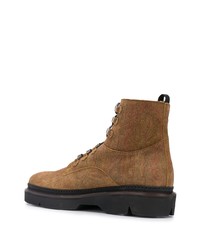 Bottes de travail en daim marron Etro