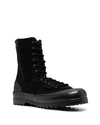 Bottes de travail en daim noires Superga