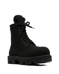 Bottes de travail en daim noires Rick Owens DRKSHDW