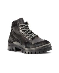 Bottes de travail en daim noires Premiata