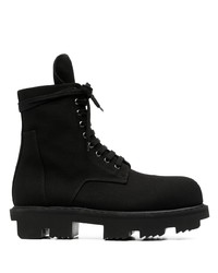 Bottes de travail en daim noires Rick Owens DRKSHDW