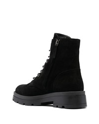 Bottes de travail en daim noires Giuseppe Zanotti