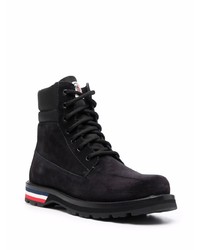 Bottes de travail en daim noires Moncler