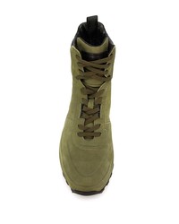 Bottes de travail en daim olive Officine Creative