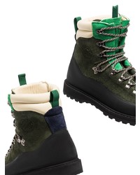 Bottes de travail en daim vert foncé Diemme