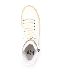 Bottes de travail en toile blanches Superga