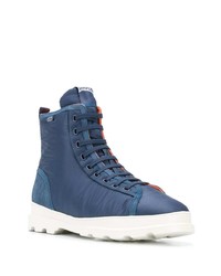 Bottes de travail en toile bleues Camper