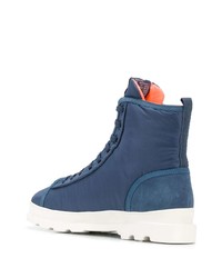 Bottes de travail en toile bleues Camper