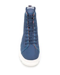 Bottes de travail en toile bleues Camper