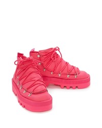 Bottes de travail en toile fuchsia JW Anderson