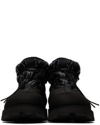 Bottes de travail en toile noires Moncler