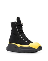 Bottes de travail en toile noires Rick Owens DRKSHDW